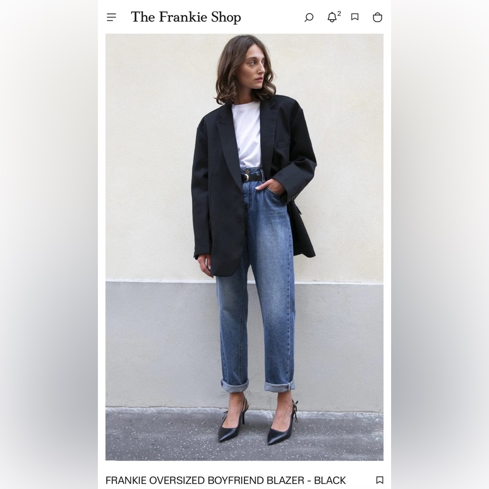 The Frankie Shop Black Oversized Blazer